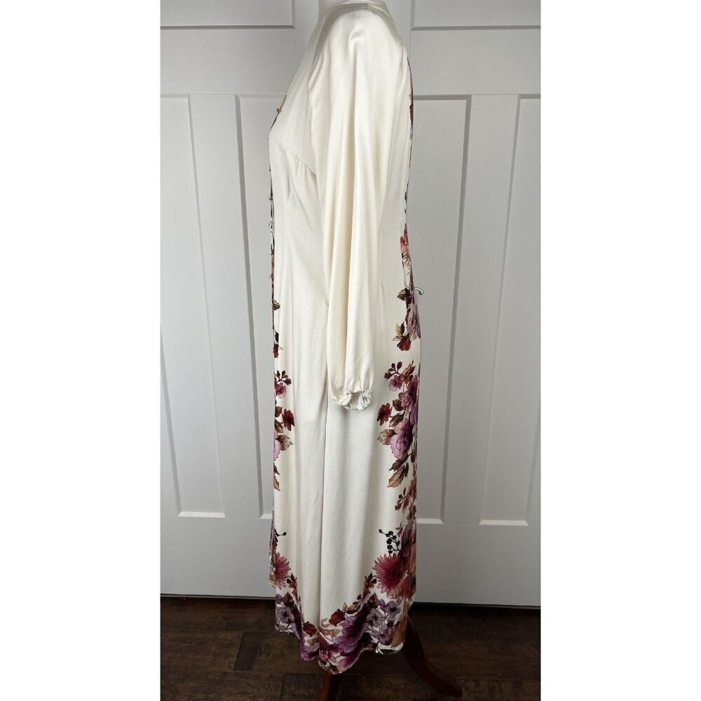 Soft Surroundings Paulette Maxi Dress Long Sleeve Floral Button Front Boho PS - Picture 4 of 12